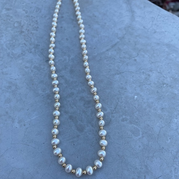 14k Gold & Pearl Necklace - Picture 3 of 5